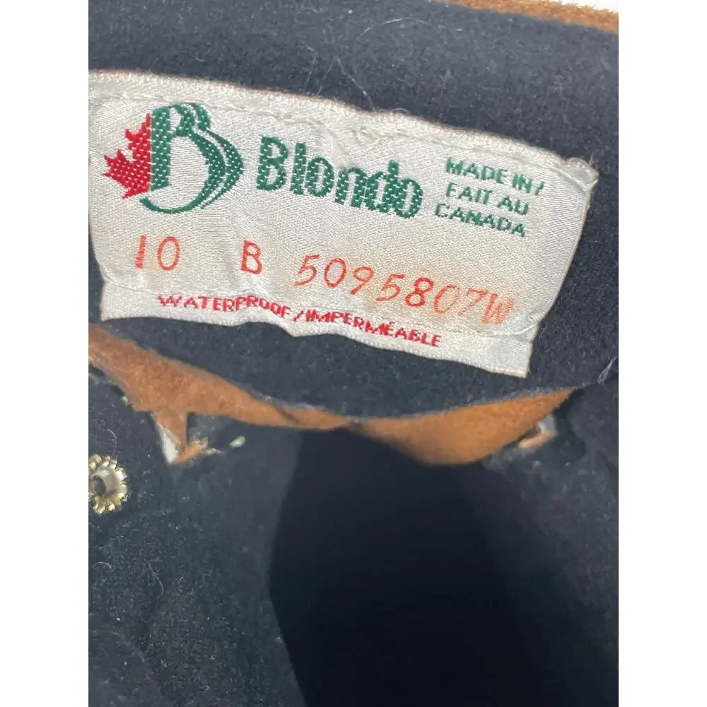 Vintage Blondo Womens Size 10B Waterproof Black Leather Boots